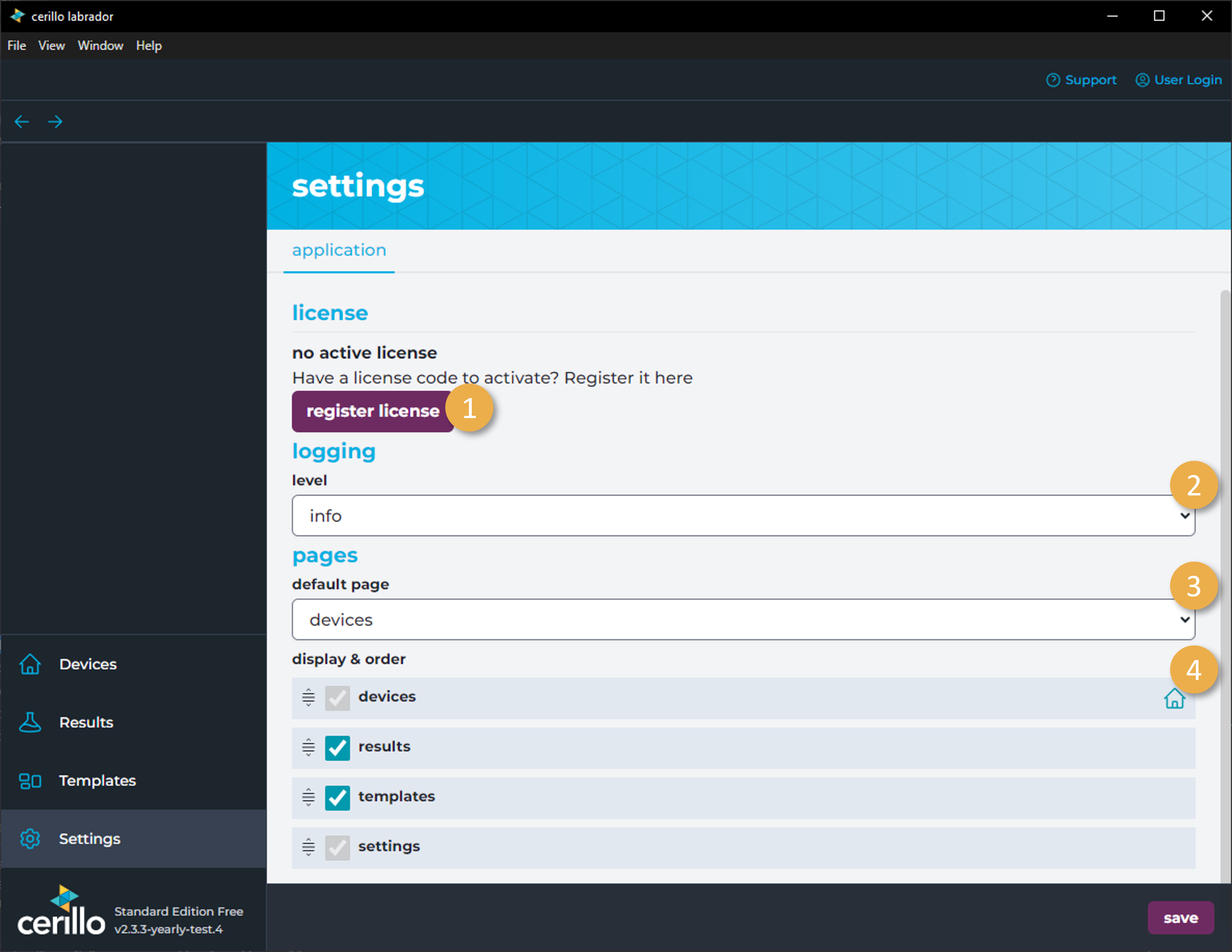 Application Settings