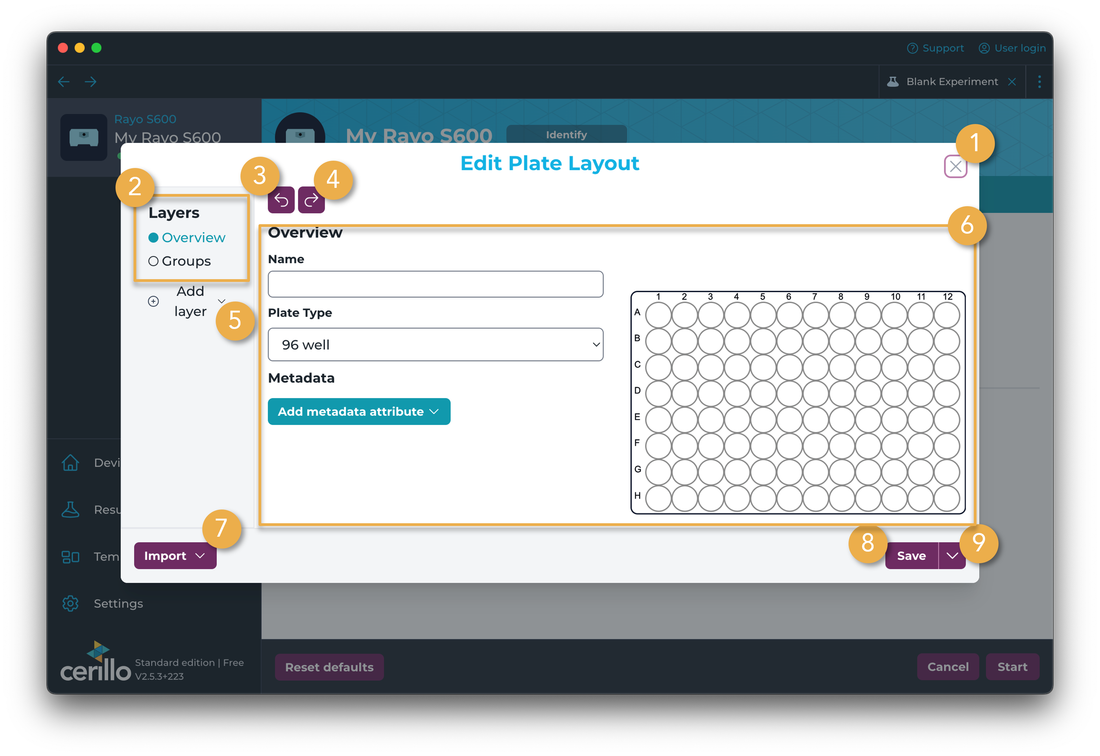 Plate Layout Settings