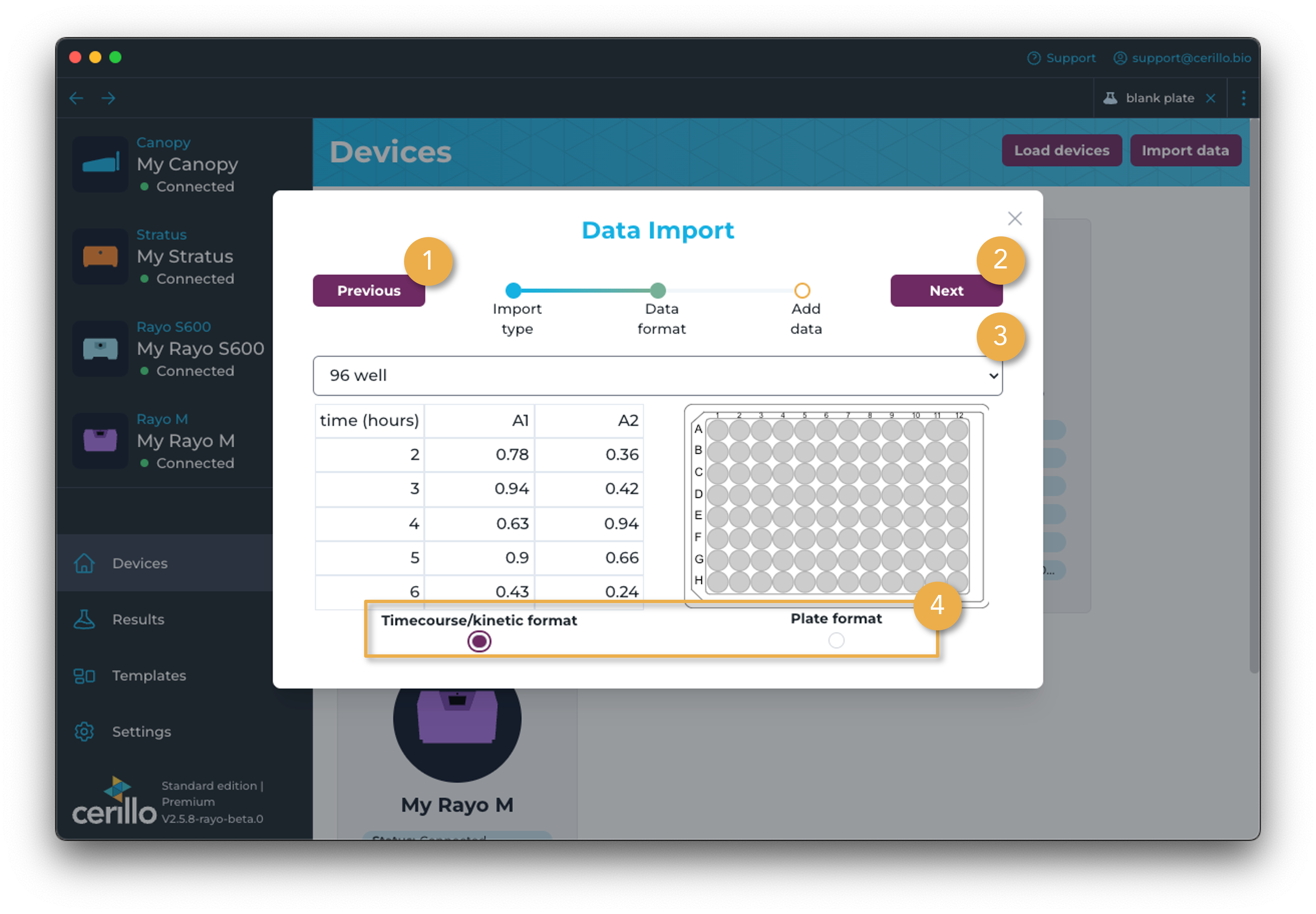 Import Data Format