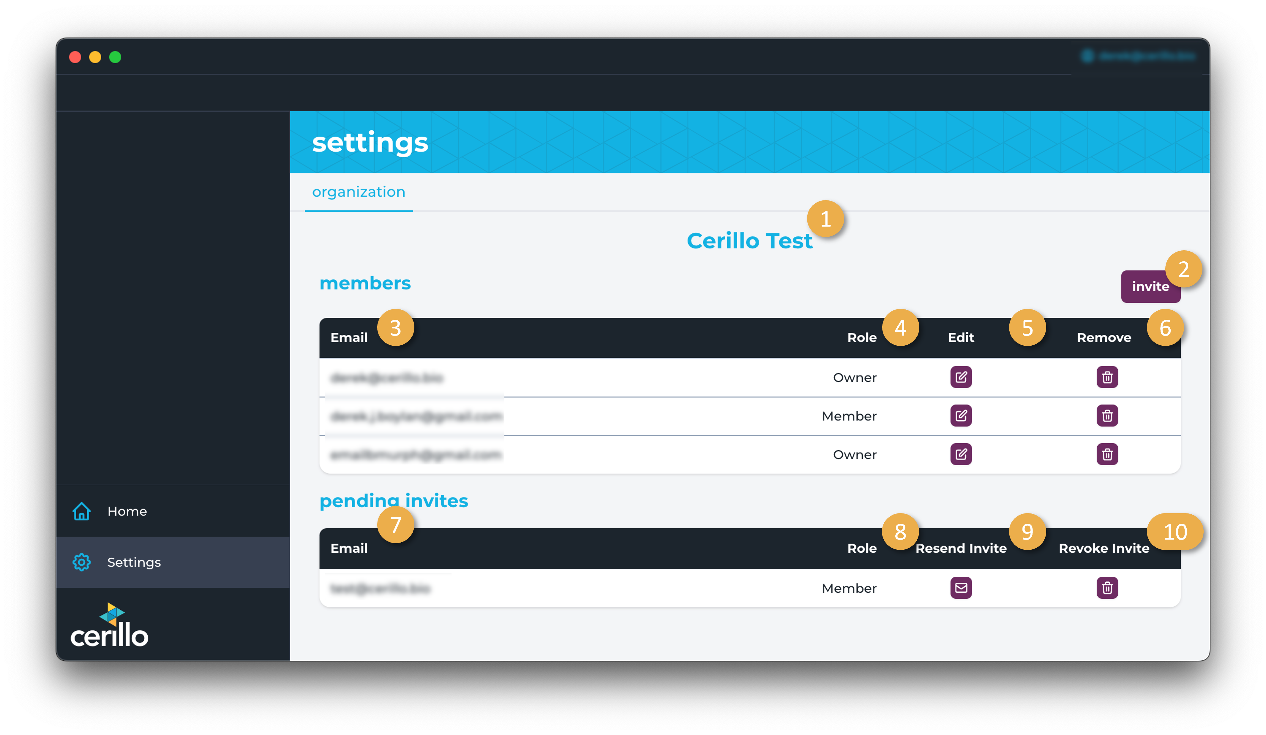 Organization Settings